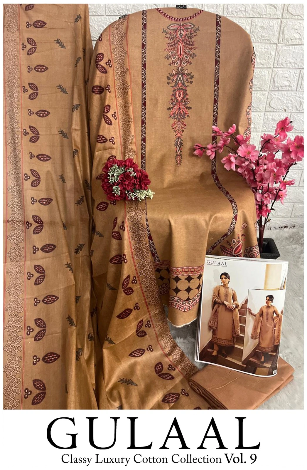 Gulaal Classy Luxury Cotton Collection Vol 9 Pure Cotton Wholesale Pakistani Salwar Suit Catalog — Wholesale Salwar Suits, MPA wholesale from Surat — view 6